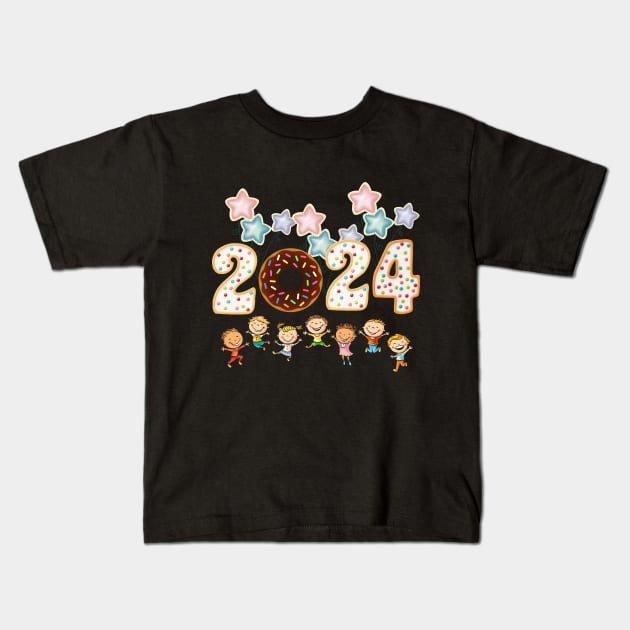 2024. Welcome 2024.Happy New Year 2024. 2024 Donot Kids T-Shirt by ShopiLike